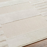 Rug San Diego Lined Outdoor Rug // Beige & White