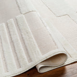 Rug San Diego Lined Outdoor Rug // Beige & White