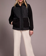 Lifestyle Avril Quilted Knit Jacket // Black