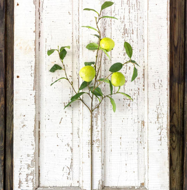 Faux Foliage Quince Fruit Branch