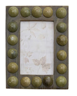 Handmade Green Marbled Resin Bobbin Photo Frame // 4x6
