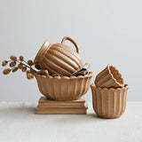 Serving Pitchers & Carafes Reactive Glaze Fluted Pitcher // Butterscotch