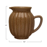 Serving Pitchers & Carafes Reactive Glaze Fluted Pitcher // Butterscotch
