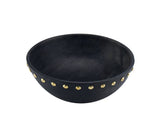 Gold Studded Wood Bowl // Large