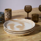 Servingware Marbled Stoneware Plate Tray // Tan