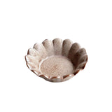 Servingware Pink & Brown Flower Pinch Pot