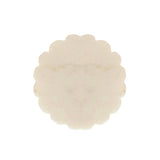 Emery Scallop Edge Set of 3 Coaster Set Marble, Jute Tie