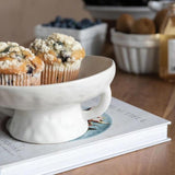 Servingware Stoneware Glazed Footed Pedestal Bowl