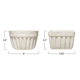 Serving Stoneware Glazed Fruit Container // 2 Styles