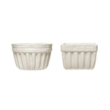 Serving Stoneware Glazed Fruit Container // 2 Styles