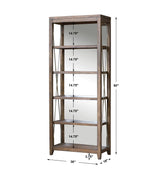 Shelving Delancey Weathered Oak Etagere