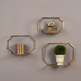 Shelving Lindee Gold Wall Shelves S/3