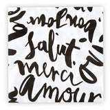 Towels & Cocktail Napkins Salut Merci Cocktail Napkin