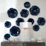 Wall Art Abella Blue Ceramic Wall Decor // Set of 3