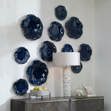 Wall Art Abella Blue Ceramic Wall Decor // Set of 3