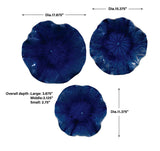Wall Art Abella Blue Ceramic Wall Decor // Set of 3