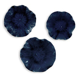Wall Art Abella Blue Ceramic Wall Decor // Set of 3