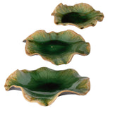 Wall Art Abella Green Ceramic Wall Decor, S/3