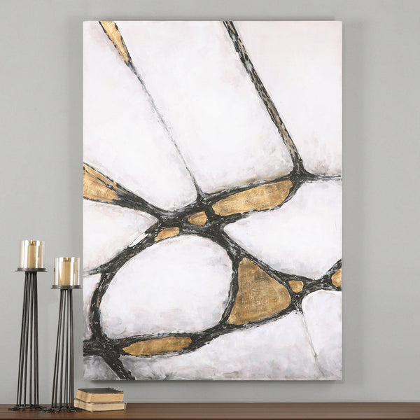 Wall Art Abstract Art In Gold And Black