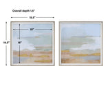 Wall Art Abstract Coastline Framed Prints, S/2
