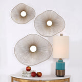 Wall Art Avarie Gold Metal Wall Art Set/3