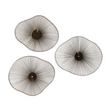 Wall Art Avarie Gold Metal Wall Art Set/3