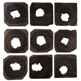 Wall Art Bahati Ebony Wood Wall Art, S/9