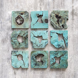 Wall Art Bahati Wood Wall Decor In Blue // Set of 9