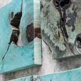 Wall Art Bahati Wood Wall Decor In Blue // Set of 9