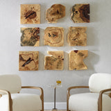 Wall Art Bahati Wood Wall Decor In Natural // Set of 9