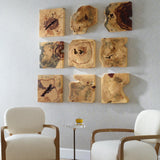 Wall Art Bahati Wood Wall Decor In Natural // Set of 9
