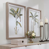 Wall Art Banana Palm Framed Prints, Set/2