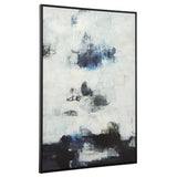 Wall Art Black And Blue Framed Abstract Art