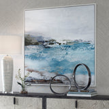 Wall Art Blue Essence Coastal Framed Canvas