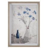 Wall Art Blue Flowers In Vase Framed Print