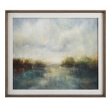 Wall Art Blue Reverie Framed Abstract Lake Print