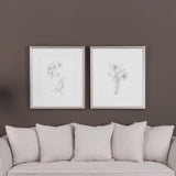 Wall Art Botanical Sketches Framed Prints S/2
