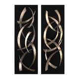 Wall Art Brushstrokes Metal Wall Art, S/2