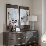 Wall Art Celestial Modern Framed Prints, S/2