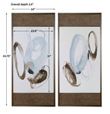 Wall Art Celestial Modern Framed Prints, S/2