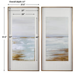 Wall Art Coastline Framed Prints, S/2