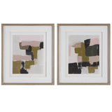 Wall Art Color Block Framed Prints, Set/2
