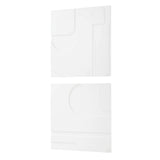 Wall Art Contours White Wall Decor // Set of 2