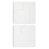 Wall Art Contours White Wall Decor // Set of 2