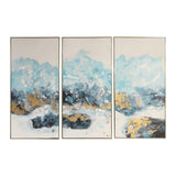 Wall Art Crashing Waves Abstract Art, S/3