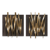 Wall Art Crosshatch Metal Wall Decor // Set of 2