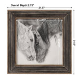 Wall Art Custom Black And White Horses Print