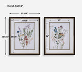 Wall Art Delicate Flowers Framed Prints // Set of 2