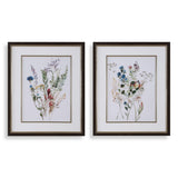 Wall Art Delicate Flowers Framed Prints // Set of 2