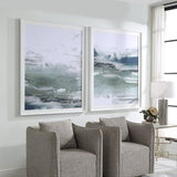 Wall Art Emerald Daze Abstract Prints, Set/2